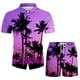 thumbnail image 4 of Conjunto de ropa de playa hawaiana para hombre Conjunto de 2 piezas de camisa bohemia de verano y pantalones cortos Pompotops  oipoqjl51220, 4 of 9