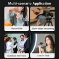 thumbnail image 2 of Juego de micrófono Lavalier Sistema de micrófono de corbata inalámbrico para suministros de cámaras DSLR Likrtyny Para estrenar, 2 of 4