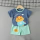 thumbnail image 2 of Odeerbi 6M-6Y Niños Niñas Trajes de Verano Dinosaurio Impreso Algodón Manga Corta Camiseta Pantalones Cortos Conjunto de Dos Piezas Cintura Elástica, 2 of 3