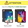 thumbnail image 2 of Funda para iPad Pro 11 2020 (2.ª generación), funda protectora ultrafina de TPU suave con soporte para lápices, función de reposo/activación automática para iPad Pro de 11 pulgadas 2020, color negro oso de fresa  Electrónica, 2 of 5