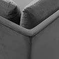 thumbnail image 6 of Sofa Corner Chair, Velvet, Grey Gray, Modern Contemporary Urban Design, Living Lounge Room Hotel Lobby Hospitality, 6 of 6