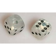 Allparts PK-3250 Set of 2 Unmatched Dice Knobs, White Pearloid