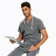 thumbnail image 4 of Ropa quirúrgica elástica con cuello en V y manga corta, traje de enfermera de hospital, ropa coreana para lavarse las manos para hombres, 4 of 6