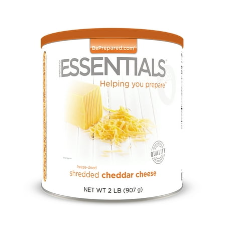 Emergency Essentials Food Freeze-Dried Shredded Cheddar Cheese, 32