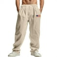 thumbnail image 1 of Men's Casual Trousers Everyday Lightweight Straight Leg Design with Adjustable Drawstring for Comfort and Versatile Style, 1 of 9