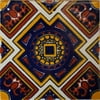 4.2x4.2 Mora Talavera Mexican Tile, Set of 9 pcs