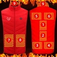thumbnail image 2 of Xzbqbs Men's Heated Jacket Printed Heated Thermal Vest Coat with 9 Heating Zones Winter Warm Hoodless Jackets without Battery Pack, 2 of 4