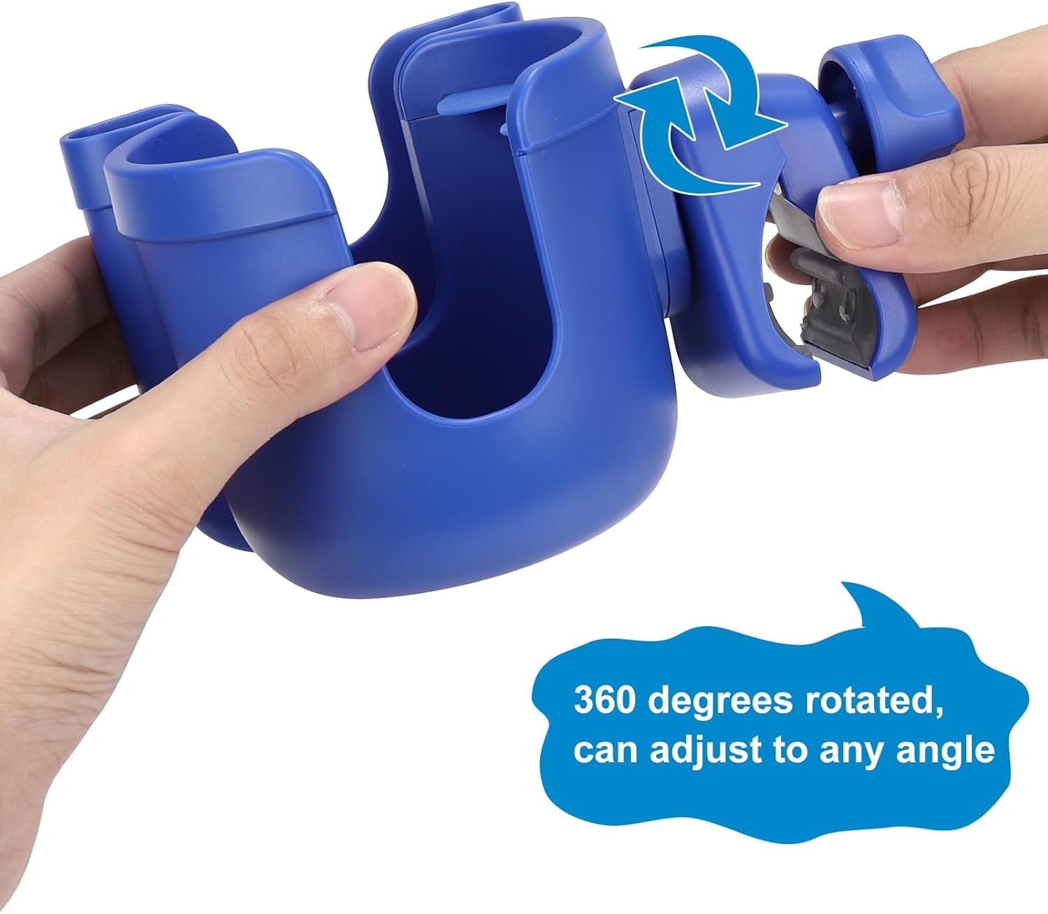 Stroller Cup Holder with Phone Holder, Bike Cup Holder, Universal Cup Holder for Uppababy Nuna Doona Strollers, 2-in-1 Cup Phone Holder for Walker Wheelchair Scooter Accessory