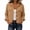 21#Khaki, variant on Women Collared Corduroy Cropped Shirt Jacket Loose Fit Long Sleeve Button Front Fall Barn Outwear Shacket S