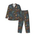 thumbnail image 1 of Fotbe Deers In The Forest 1 Pijama de Hombre con Estampado de Manga Larga, Conjunto de 2 Piezas, Ropa de Dormir Suave y Cómoda con Bolsillos-Small, 1 of 7