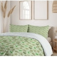 thumbnail image 6 of Ambesonne Exotic Duvet Cover Sets, Asymmetric Tropical Leave, 2-Queen, Khaki Green, 6 of 7
