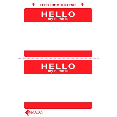 Red Hello My Name Is Badges - Walmart.com