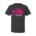 thumbnail image 2 of I Wear Pink for My Aunt Survivor Awareness Men's Graphic T-Shirt, Charcoal, Medium, 2 of 3