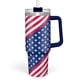 thumbnail image 1 of Vaso SANDJEST de acero inoxidable con mango de bandera de EE. UU., 40 oz, 1 of 7