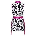 thumbnail image 4 of Aislor Girls 2 Pieces Western Cowgirl Sleeveless Fringed Top With Side Tassel Shorts Outfit Set Hot Pink 14, 4 of 7
