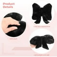 thumbnail image 3 of Topboutique Bow Throw Pillow Plush Pillow Soft Plush Cushion Cute Bow Shaped Pillow Decorative Pillow Bow Pillows for Couch Bed Living Room Car Home Decor,1 Pc Black,15*12.6 inch(38*32 cm), 3 of 8