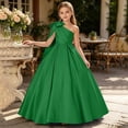 thumbnail image 6 of Zpanxa Girls Dresses, Kid's Bow Party Dress Solid Sleeveless Casual Dresses Green 5 Years, 6 of 6