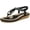 203-BLACK, variant on Women's Bohemian Beaded Elastic Slip on Comfort Sandals