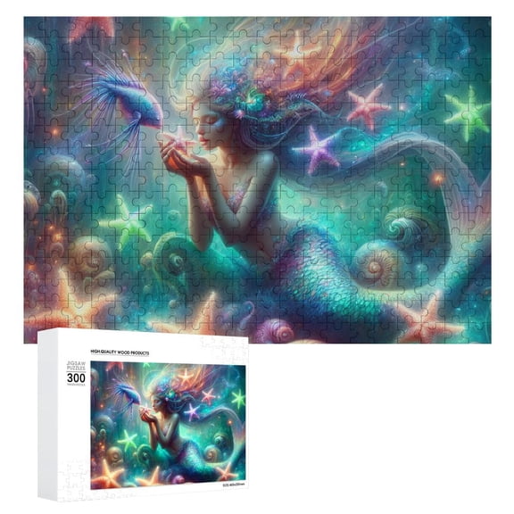 JRXY Wooden Jigsaw Puzzle - Premium Eco-Friendly Wood, Relaxing and Engaging 300 PCS