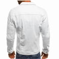 thumbnail image 3 of Chaqueta vaquera para hombre | Chaqueta vaquera clásica de camionero para hombre | Chaquetas informales para hombre - Chaquetas para hombre con bolsillo, 3 of 5