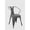Gunmetal, variant on Natural Gray Metal Chair with Arm (Set of 4)