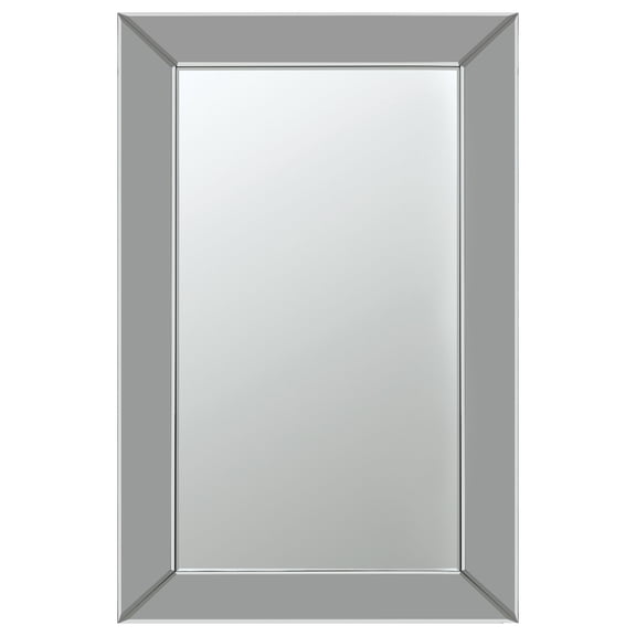 Pinciotti 36 x 24 Inch Beveled Frame Wall Mirror Silver
