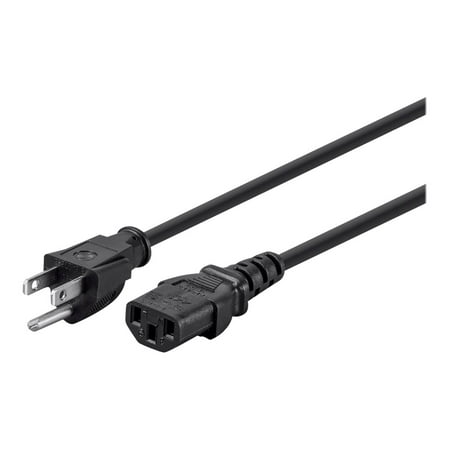 UPC: 0844660052784 | Monoprice 3-Prong Power Cord – 3 Feet – Black | NEMA 5-15P to IEC 60320 C13  18AWG  10A  125V