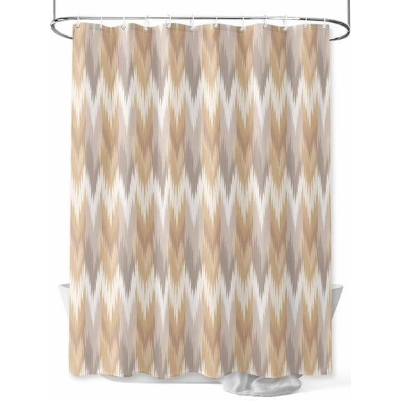 Shower Curtain Khaki Boho Bathroom Curtains with Hooks, Waterproof Fabric Bohemian Southwest Tribe Bath Shower Curtains Set for Bathroom Bathtubs Decor 36x72 Inch
