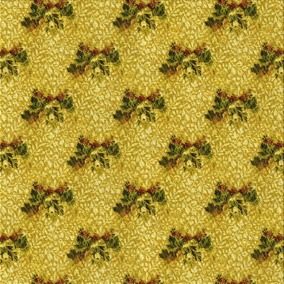 Ahgly Company Machine Washable Indoor Square Transitional Bright Gold Yellow Area Rugs, 7' Square