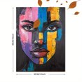 thumbnail image 3 of Abstract Colorful Woman Face Canvas Painting，Suitable for Living Room， Bedroom， Office， Bathroom， and Dining Room Decoration., 3 of 8