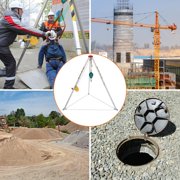 Confined Space Tripod Kit with 1200 LBS Lifting Winch and Fall Arrester, SewerRe-scueTripod with Safety Self-Locking Device