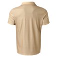 thumbnail image 3 of Vedolay Men's T Shirts Men's Quarter Zip Business Casual Shirts Short Sleeve Golf Polo Muscle T Shirt,Khaki XL, 3 of 5