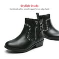 thumbnail image 3 of DREAM PAIRS Girls Boots Low Heel Side Zipper Ankle Booties Little Kid/Big Kid, 3 of 6