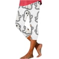 thumbnail image 3 of Danhjin Women's Halloween Leggings Capris High Waist Print Yoga Pants Casual Fashion Slim Stretchy Workout Running Gym Trousers, 3 of 9