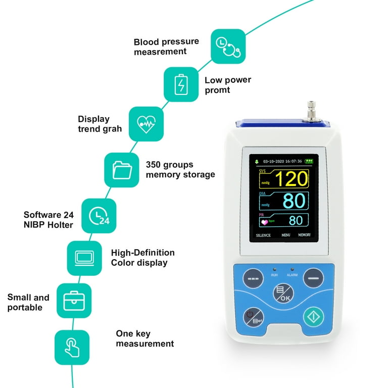 CONTEC ABPM-50 AMBULATORY BLOOD PRESSURE MONITOR , CONTINUOUS MONITORRING ,  Wireless Bluetooth