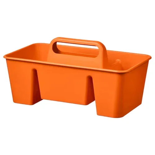Stackstod Desk Organizer Stationery - Bright Orange Polypropylene Storage Caddy
