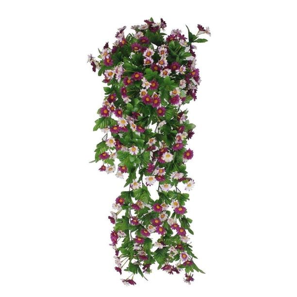 Flor artificial Daisy Vine Plantas decorativas Ratán Decoración para colgar en la pared Adornos para banquete de boda tholdsy JJ18308-05