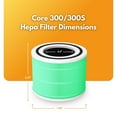 thumbnail image 3 of Filter-Monster 3-in-1 Replacement filter compatible with Levoit Core 300-RF-TX Toxin Absorber, 2 pack, 3 of 6