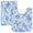 Blue Watercolor Floral Pattern, variant on U-Shaped Toilet Mat Plush Bathroom Rug Mat Non Slip Bathroom Mats Confetti and Stars Scattered