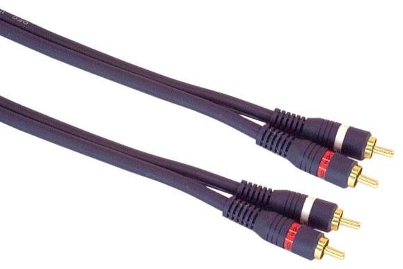 IEC M7392-03 2 RCA to 2 RCA Blue Python Cable for Hi Resolution Signals 3' - image 1 of 1
