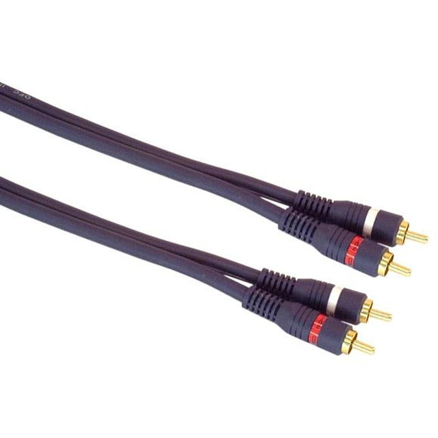 IEC M7392-03 2 RCA to 2 RCA Blue Python Cable for Hi Resolution Signals 3'