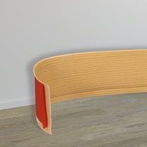 Uxcell Flexible Vinyl Baseboard Molding Trim, 4 Inch x 3 Feet Self-Adhesive Peel and Stick Molding Trim for Walls Floor, Yellow Oak