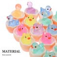 thumbnail image 3 of WHAMVOX 50pcs Glow-in-the-Dark Mini Resin Ducks Tiny Duck Figurines for Dollhouse Decor Fairy Garden and Holiday Decorations, 3 of 8