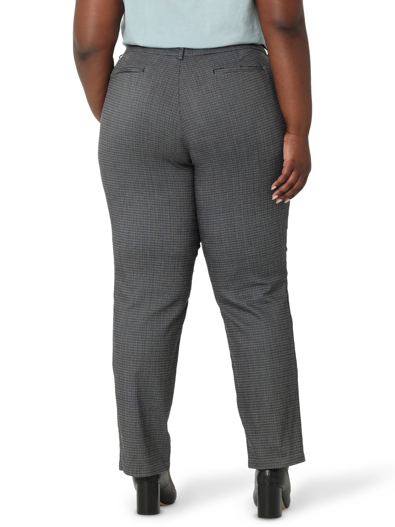 Lee Women's Plus Wrinkle Free Relaxed Fit Straight Leg Pant, Sizes 14-30