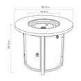 thumbnail image 2 of 30" Propane Gas Fire Pit Table, 50000 BTU Round Steel for Outside Patio, Garden, Courtyard, Black, 2 of 7
