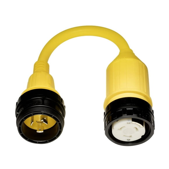 Adaptateur de Cordon d'Alimentation Maro 117A Type Pigtail; 50 Amp; 125 Volts / 250 Volts; 20 Pouces de Longueur; avec Système de Col d'Étanchéité; Étanche; avec Indicateur de Mise sous Tension LED et Extrémité de Locator de Poignée; Sans Poignée