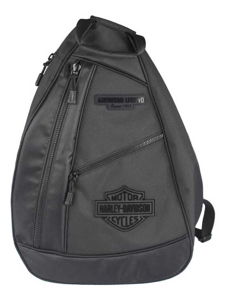 Harley-Davidson Rubber Patch Black Bar & Shield Sling Backpack BP2069S ...