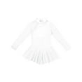 thumbnail image 4 of TiaoBug Girls' Sparkly Dance Dress Mock Neck Mesh Figure Ice Skating Dress Spandex Long Sleeves Dance Leotard White 6, 4 of 7