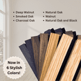 thumbnail image 6 of onncom Smoked Oak Luxury Wood Veneer Acoustic Slat Wall Panels Soundproof 23.62" x 23.62" (4 Panels Per Box), 6 of 6