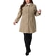 thumbnail image 2 of Abrigo de mujer de tallas grandes Agnes Orinda, chaqueta de trench de un solo botón, abrigo largo de invierno, peacoat 3X marrón, 2 of 6